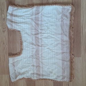 Vintage Handmade Boho Cotton Linen Blouse